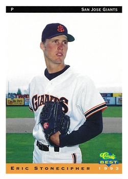 1993 Classic Best San Jose Giants #23 Eric Stonecipher Front