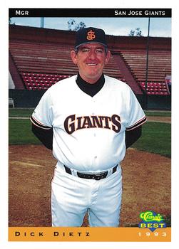 1993 Classic Best San Jose Giants #26 Dick Dietz Front