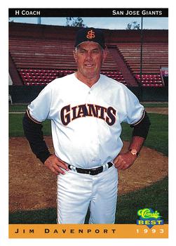 1993 Classic Best San Jose Giants #27 Jim Davenport Front