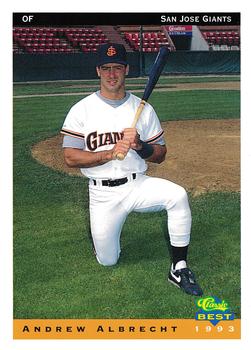 1993 Classic Best San Jose Giants #2 Andrew Albrecht Front