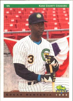 1993 Classic Best Kane County Cougars #18 Edgar Renteria Front