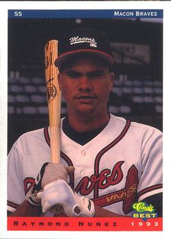 1993 Classic Best Macon Braves #17 Raymond Nunez Front