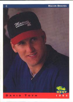 1993 Classic Best Macon Braves #25 David Toth Front