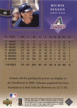 2004 Upper Deck Diamond Collection All-Star Lineup #48 Richie Sexson Back
