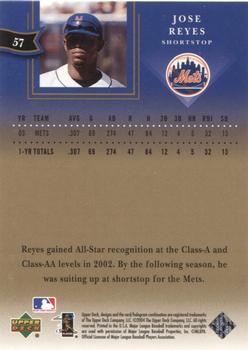 2004 Upper Deck Diamond Collection All-Star Lineup #57 Jose Reyes Back