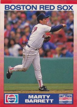 1990 Score Pepsi Boston Red Sox #1 Marty Barrett Front