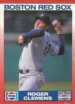 1990 Score Pepsi Boston Red Sox #6 Roger Clemens Front