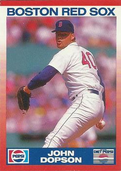 1990 Score Pepsi Boston Red Sox #7 John Dopson Front
