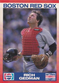 1990 Score Pepsi Boston Red Sox #10 Rich Gedman Front