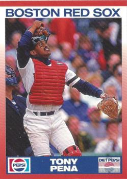 1990 Score Pepsi Boston Red Sox #14 Tony Pena Front