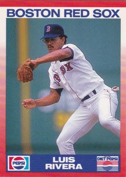 1990 Score Pepsi Boston Red Sox #18 Luis Rivera Front