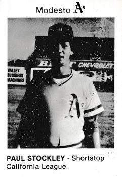 1981 Chong Modesto A's #14 Paul Stockley Front