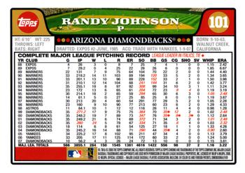 2008 Topps Chrome #101 Randy Johnson Back