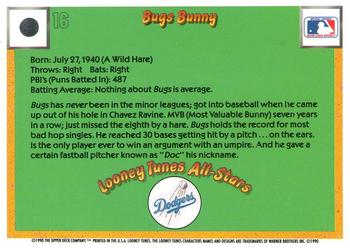 1990 Upper Deck Comic Ball #1 / 16 Bugs Bunny Back