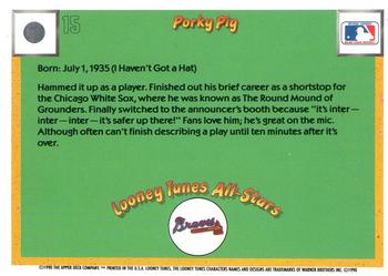 1990 Upper Deck Comic Ball #6 / 15 Porky Pig Back