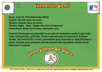 1990 Upper Deck Comic Ball #9 / 12 Tasmanian Devil Back