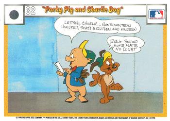 1990 Upper Deck Comic Ball #23 / 32 Porky Pig and Charlie Dog Back