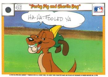 1990 Upper Deck Comic Ball #43 / 46 Porky Pig and Charlie Dog Back