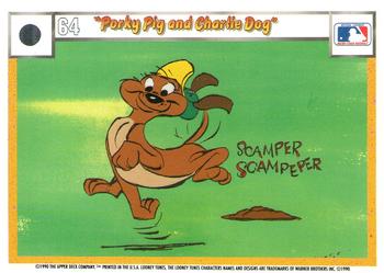 1990 Upper Deck Comic Ball #61 / 64 Porky Pig and Charlie Dog Back