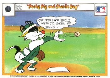 1990 Upper Deck Comic Ball #63 / 66 Porky Pig and Charlie Dog Back