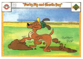 1990 Upper Deck Comic Ball #63 / 66 Porky Pig and Charlie Dog Front