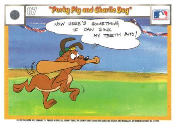 1990 Upper Deck Comic Ball #78 / 87 Porky Pig and Charlie Dog Back