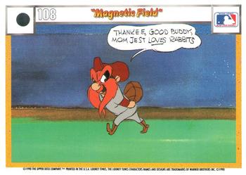 1990 Upper Deck Comic Ball #93 / 108 Porky Pig and Charlie Dog / Magnetic Field Back