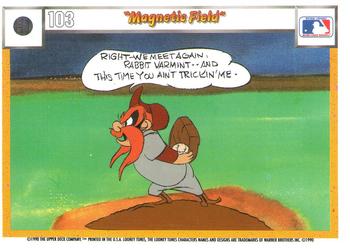 1990 Upper Deck Comic Ball #94 / 103 Porky Pig and Charlie Dog / Magnetic Field Back