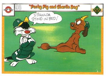 1990 Upper Deck Comic Ball #98 / 101 Porky Pig and Charlie Dog / Magnetic Field Front
