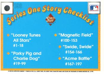 1990 Upper Deck Comic Ball #183 / 198 Acme Battle / Series One Story Checklist Back