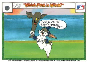 1990 Upper Deck Comic Ball #434 / 449 Which Pitch is Witch? Back