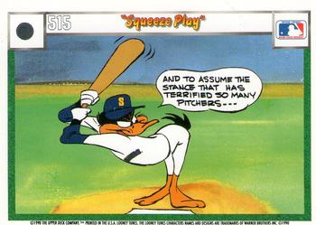 1990 Upper Deck Comic Ball #512 / 515 Squeeze Play Back