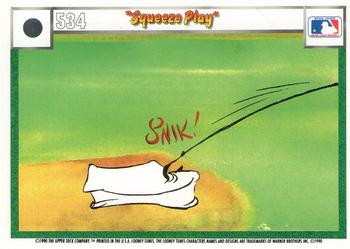 1990 Upper Deck Comic Ball #531 / 534 Squeeze Play Back