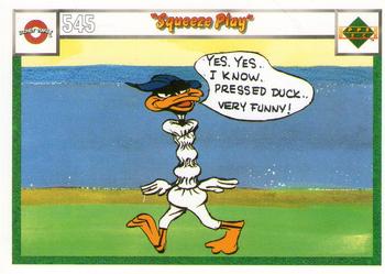 1990 Upper Deck Comic Ball #545 / 554 Squeeze Play / Baseball According to Daffy Duck Front
