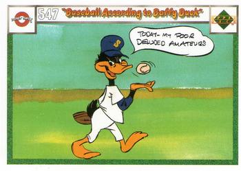 1990 Upper Deck Comic Ball #547 / 550 Baseball According to Daffy Duck Front
