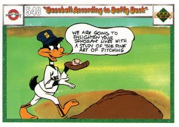 1990 Upper Deck Comic Ball #548 / 551 Baseball According to Daffy Duck Front