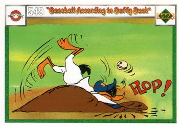 1990 Upper Deck Comic Ball #549 / 552 Baseball According to Daffy Duck Front