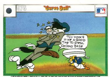 1990 Upper Deck Comic Ball #560 / 575 Baseball According to Daffy Duck / Curve Ball Back