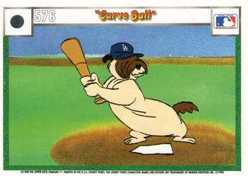 1990 Upper Deck Comic Ball #561 / 576 Baseball According to Daffy Duck / Curve Ball Back