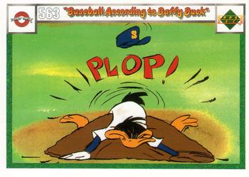 1990 Upper Deck Comic Ball #563 / 572 Baseball According to Daffy Duck / Curve Ball Front