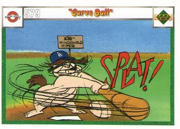 1990 Upper Deck Comic Ball #579 / 594 Curve Ball / Series One Story Checklist Front