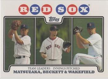 2008 Topps Gift Sets Boston Red Sox #45 Daisuke Matsuzaka / Josh Beckett / Tim Wakefield Front