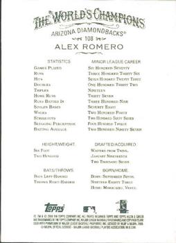 2008 Topps Allen & Ginter #108 Alex Romero Back