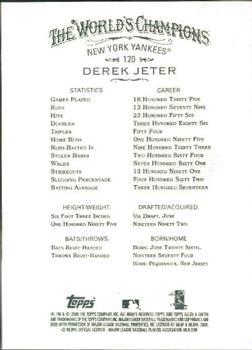 2008 Topps Allen & Ginter #120 Derek Jeter Back