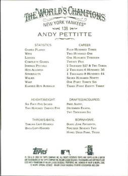 2008 Topps Allen & Ginter #138 Andy Pettitte Back