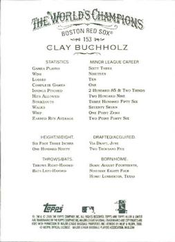 2008 Topps Allen & Ginter #153 Clay Buchholz Back