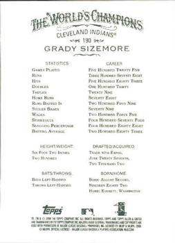 2008 Topps Allen & Ginter #190 Grady Sizemore Back