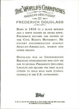 2008 Topps Allen & Ginter #227 Frederick Douglass Back