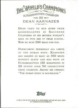 2008 Topps Allen & Ginter #268 Dean Karnazes Back