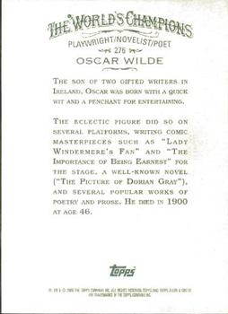 2008 Topps Allen & Ginter #276 Oscar Wilde Back